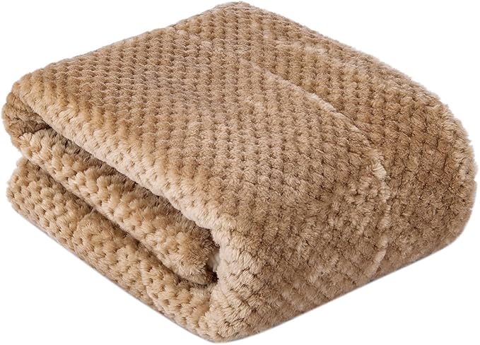 Fuzzy Sherpa Reversible Blanket for Baby, Soft Warm Cozy Coral Fleece Toddler, Infant or Newborn Reversible Blanket for Crib, Stroller, Travel, 30”×40”, Coffee