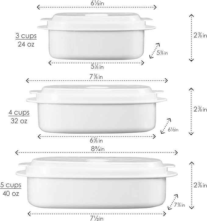 Reston Lloyd Calypso Basics Microwave Cookware, Steamer and Storage Set, Magenta, Multiple Sizes, 6-Piece