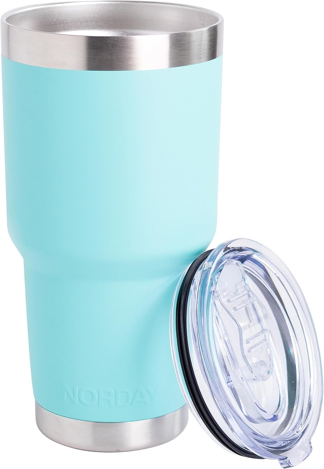NORDAY | Tumbler with Lid - 30oz - Aqua Insulated Tumbler - Stainless Steel Tumblers - Double Wall Vacuum Insulated Travel Coffee Mug for Car Cup Holder - Keeps Temperature for 24hr - Anti Spill Lid