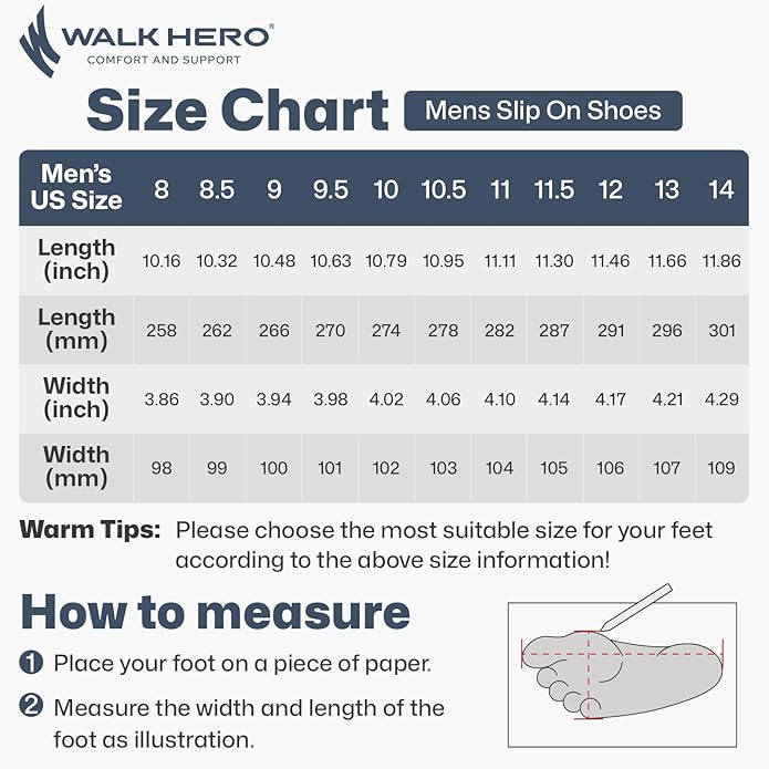 Mens Slip On Shoes, Canvas Mens Loafers with Arch Support, Orthopedic Mens Boat Shoes for Plantar Fasciitis, Indoor & Outdoor Walking Slippers Shoes for Pain Relief