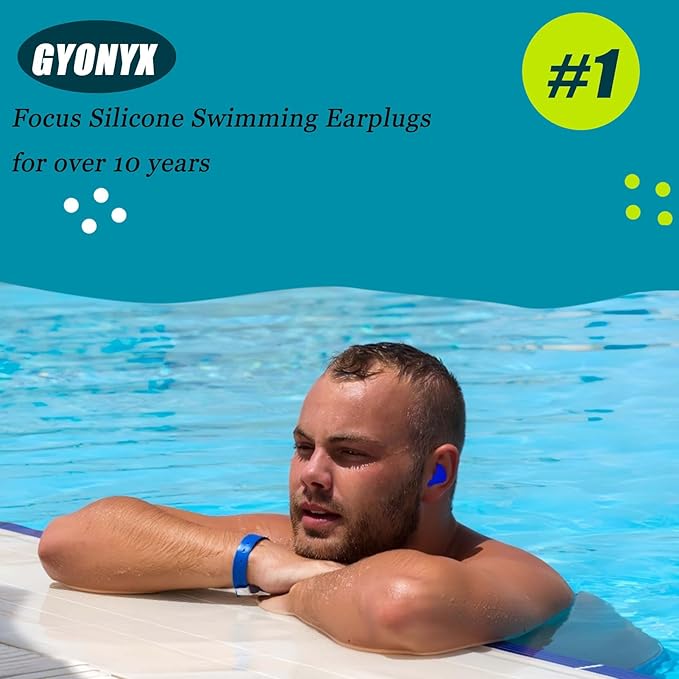 4 Pair Moldable Silicone Ear Plugs for Swimming, Sleeping, Concerts, Reusable Waterproof Swimming Ear Plugs for Kids, Adult, Men, Women, Water Play Accessories for Surfing, Floating, Pool
