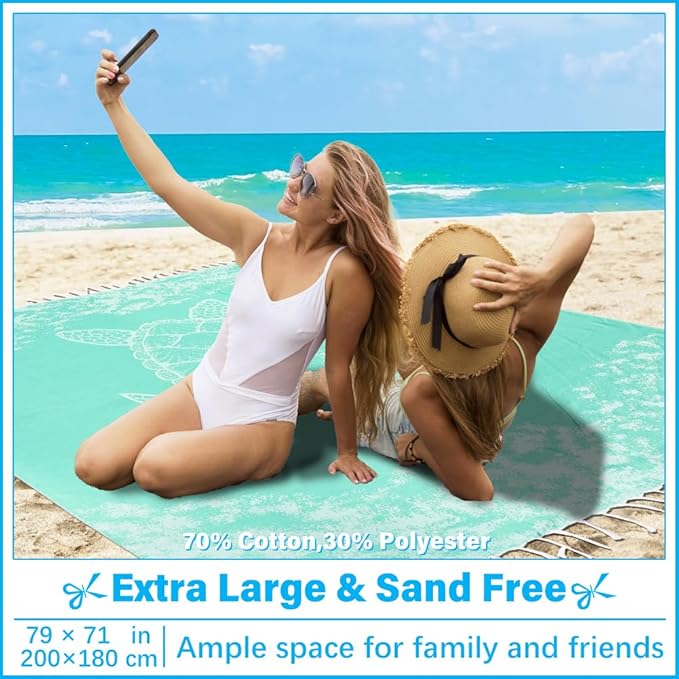 Oversized Turkish Beach Towel Blanket XXL Cotton Sandproof Towels Boho Woven Extra Large Big Sand Free Giant Throw Blankets Huge Quilt XL Picnic Camping Necessities Cloud for Adult Gifts