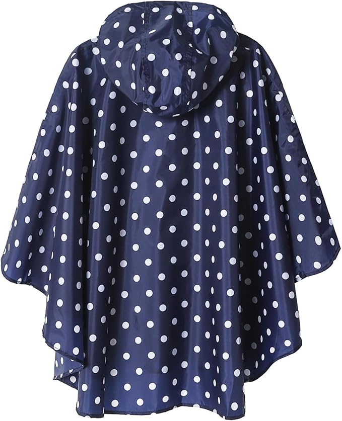 SaphiRose Lightweight Kids Rain Poncho Jacket Waterproof Outwear Rain Coat