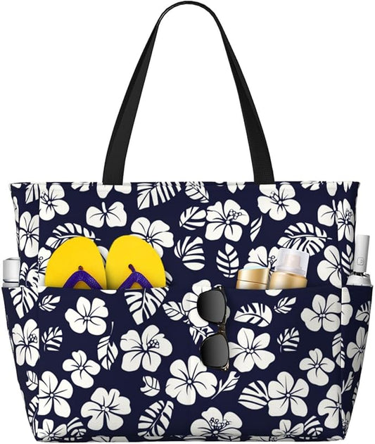Beach Tote Bag for Women Beach Bag Waterproof and Sandproof Tote Bag with Wet Bag Large Travel Bag for Weekend Travel