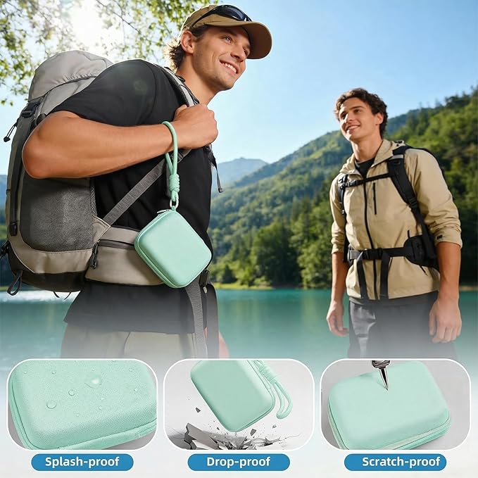 Digital Camera Case Compatible with CAMKORY Digital Point and Shoot/for KODAK PIXPRO FZ45/55 16MP Vlogging/for VAHOIALD FHD 1080P/for IWEUKJLO/for Nsoela, Holder for SD Card More (Green)