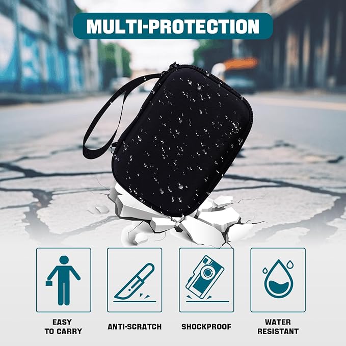 Camera Case for Canon PowerShot G7X Mark III/ G7 X Mark II/ SX740 hs Digital Camera, 4K Vlogging Camera Protective Cover Hard Travel Storage Bag, Mesh Pocket fits Cable, Batteries, Black