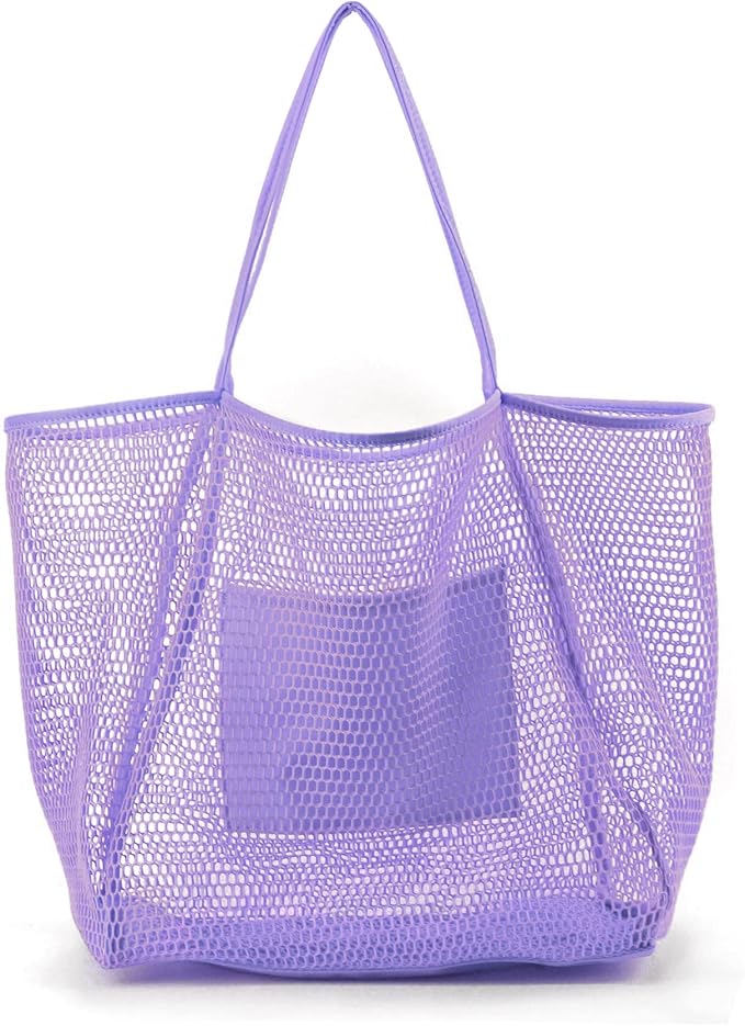 HOXIS Mesh Beach Tote Womens Shoulder Handbag