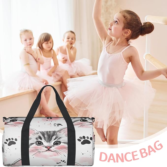 Cat Pattern Travel Duffle Bag for Women Men, Overnight Weekender Bag, Carry on Tote for Sport Gym