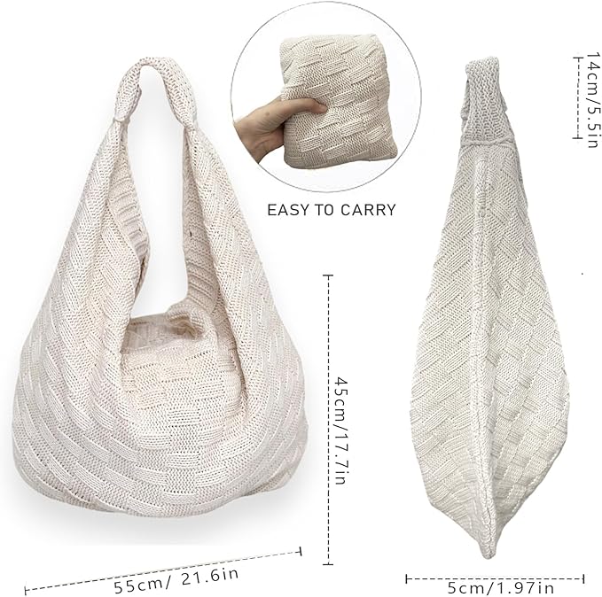 Large Beach Bags for Women Summer Beach Tote Bag Aesthetic Tote Bag Hippie Bag Knit Bag