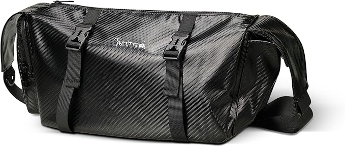 Small Sports Bag Waterproof Ultra-Light Gym Duffle for Men & Women Compact Mini Crossbody Bags, Perfect for Running, Travel & Light Gym (black-woven)