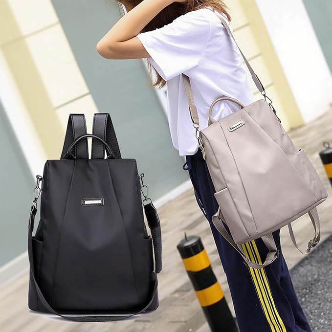 Women Backpacks Anti-Theft Ladies Backpack Purse, Women's Fashion Backpack Shoulder Bag with Replaceable Strap (Casual, Khaki)