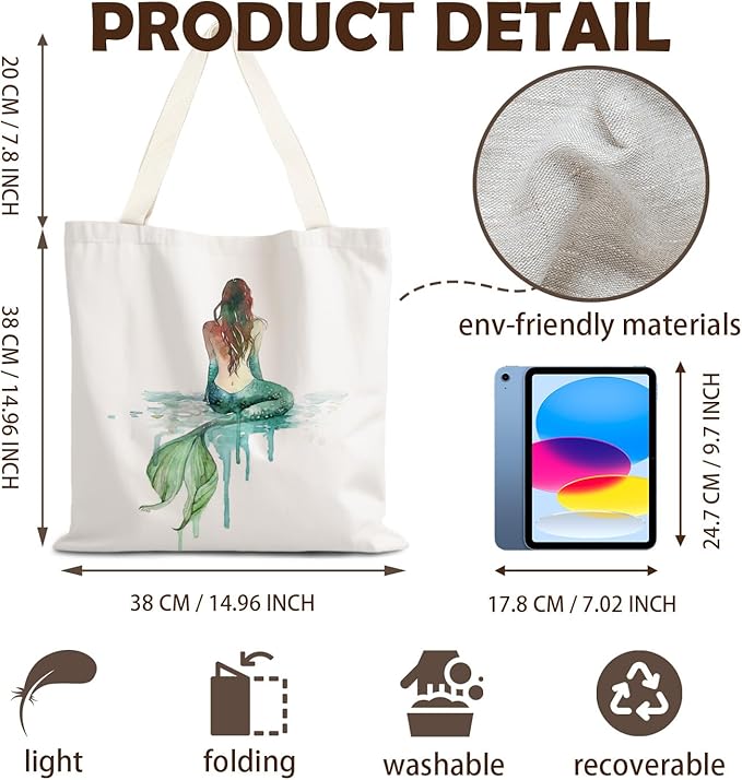 FBB Ocaen Beachy Ocean Sea Fish Reusable Grocery Shopping Bag