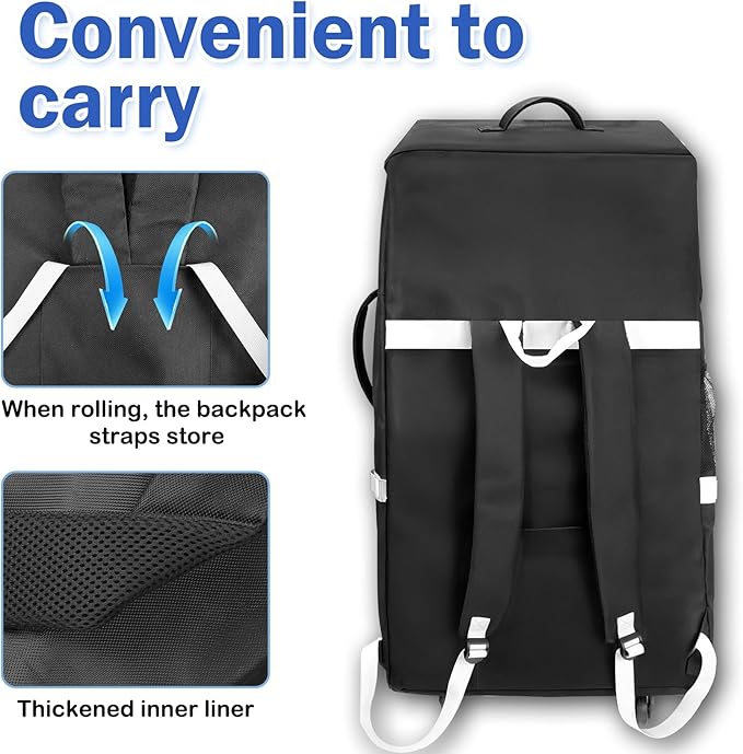 Upgrade Car Seat Travel Bag for Airplane With Wheels, Carseat Travel Bag for Airplane, Car Seat Travel Bag With Wheels, Wheeled CarSeat Travel Bag For Graco for Heavy-Duty Protection for Air Travel