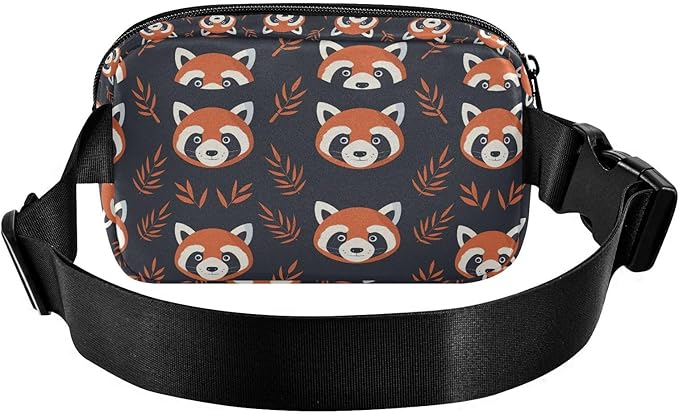 Kawaii Red Panda Fanny Pack for Women Men Water Resistant Fashion Waist Packs with Adjustable Strap Belt Bag for Travel Workout Jogging Hiking 21219401