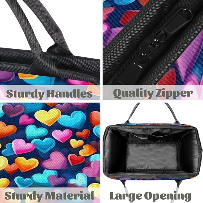 Romantic Love Overnight Weekender Bag for Women Men Travel Duffel Bags Waterproof Luggage Carry on Sports Yoga Gym Bag