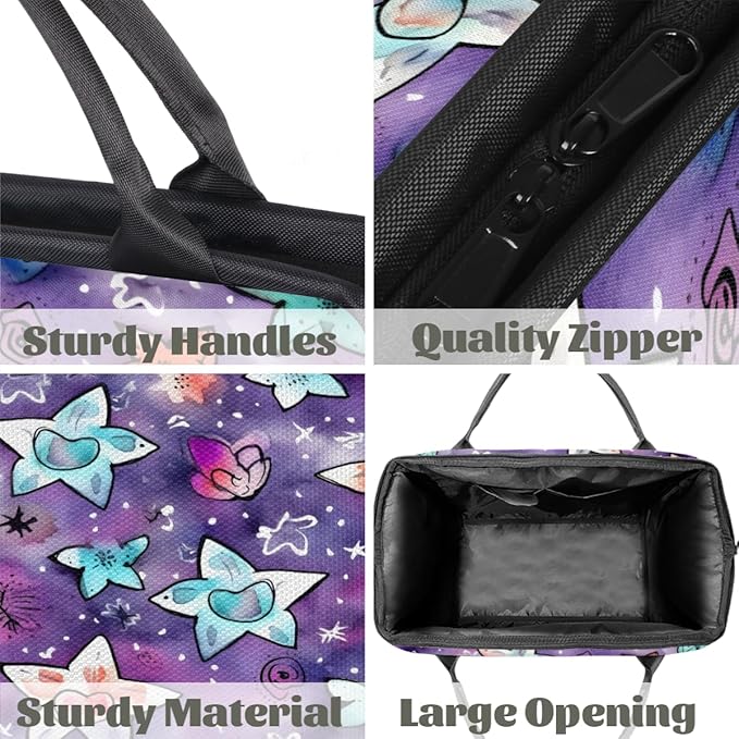 Cute Star Overnight Weekender Bag for Women Men Travel Duffel Bags Waterproof Luggage Carry on Sports Yoga Gym Bag