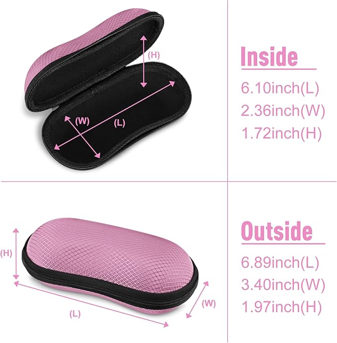 FINTIE Sunglasses Case, Hard EVA Shell Shockproof Sport Glasses Case with Metal Carabiner Travel Zipper Eyeglasses Holder