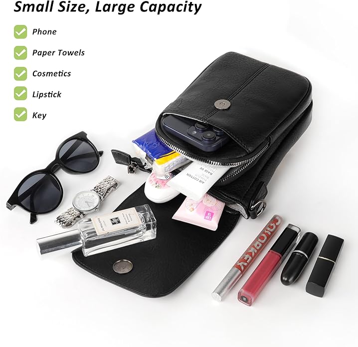 TANTOMI Small Crossbody Bags for Women, Small Purses with Card Slots Phone Purse Wide Adjustable Strap