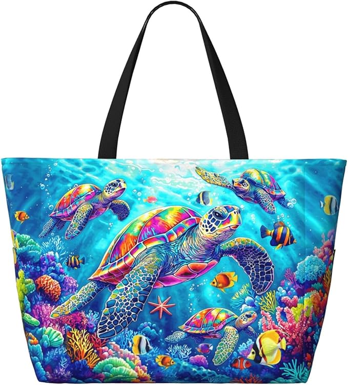 Large Beach Tote Bag Beach Bag Waterproof Sandproof Lightweight Women Tote