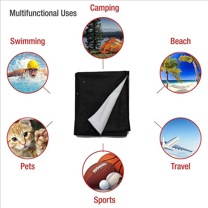 Colorful Dog Paw Oversized Sand Free Beach Towel – 71"X32" Lightweight Quick Dry Microfiber Terry Towel For Travel, Swimming, Pool, And Camping, Absorbent And Compact Beach Essential For Women Men