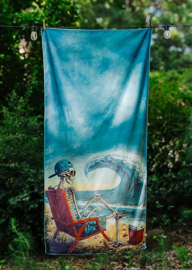 Tidal Wave Lightweight Travel Towel - Microfiber, Quick-Dry, Sand-Resistant & Compact Towel for Camping, Hiking & Outdoor Adventures, 31.5 x 63 in, 9.2 oz - Not a Large Cotton Towel