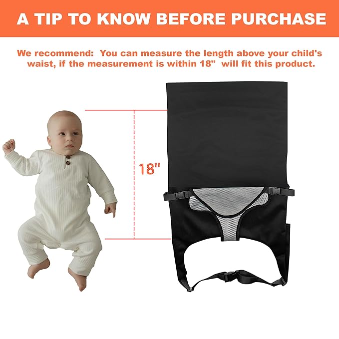 Toddler Airplane Seat Extender, Flight Travel Bed to Save Mom's Lap, Portable Toddlers Plane Foot Rest for Flying - Fit Economy Seats