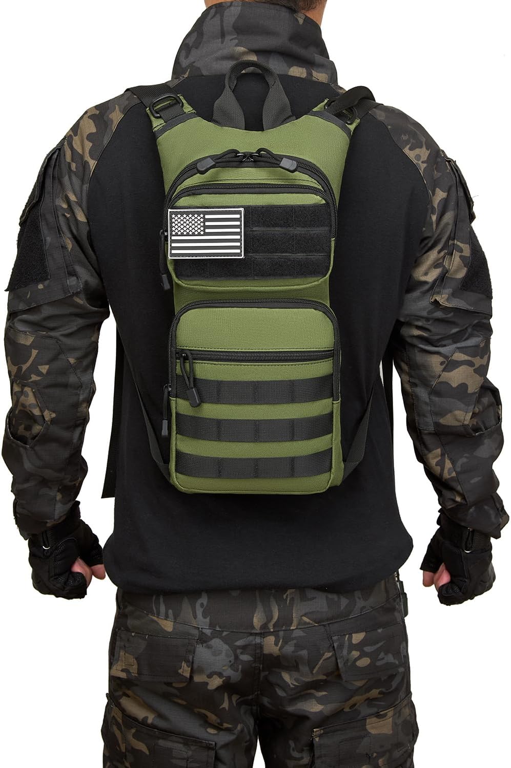 ATBP Insulated Water Hydration Pack Bag with 3L TPU Bladder Tactical Molle Hydration Backpack for Hiking Cycling Running