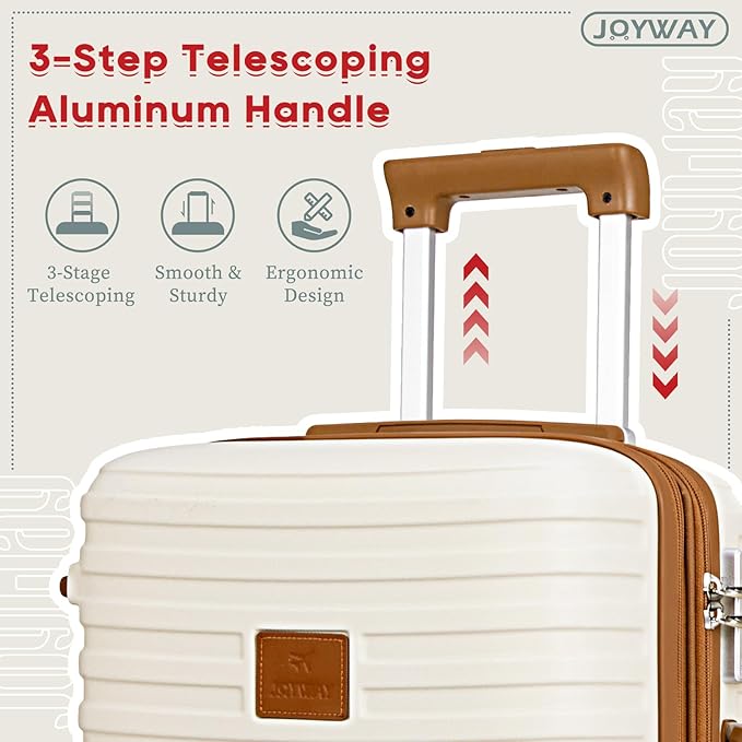 Joyway Expandable Luggage Sets 5 Piece, Hard Case Suitcase Set with Spinner Wheels, Hardshell Lightweight Travel Luggage with TSA Lock
