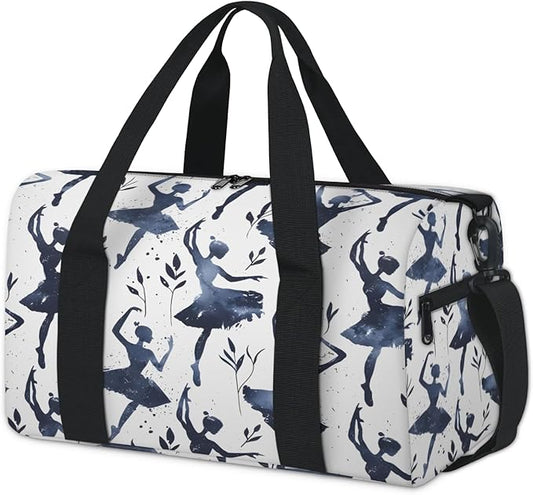 Dance Travel Duffle Bag for Women Men, Overnight Weekender Bag, Carry on Tote for Sport Gym