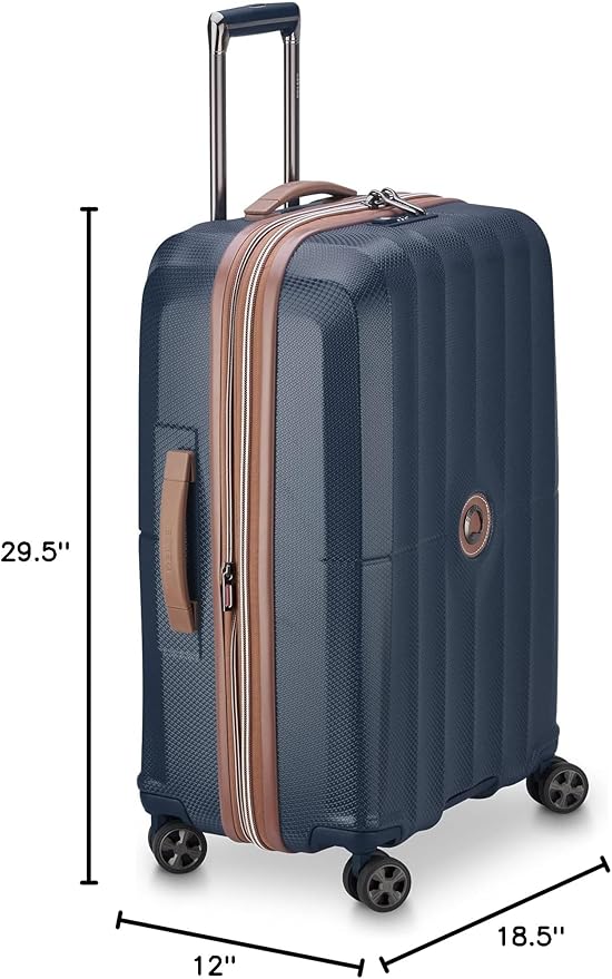 DELSEY PARIS Carrousel Hardside Expandable Luggage with Spinner Wheels, Navy, 3 Piece Set (21/24/28)