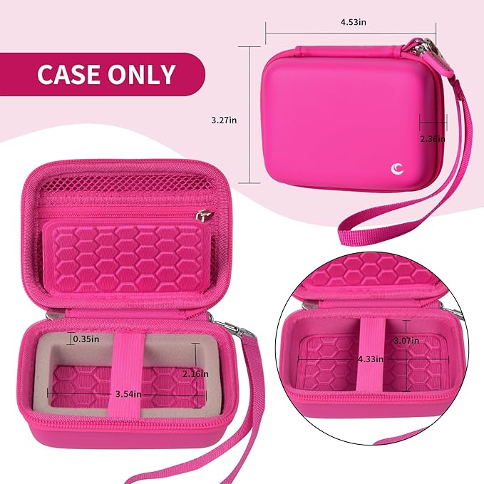 Comecase Carrying & Protective Case for Digital Camera, for CAMKORY/for Kodak Pixpro/for Canon PowerShot ELPH 180/190 / for Sony DSCW800 DSCW830 Cameras for Travel - Rose Red