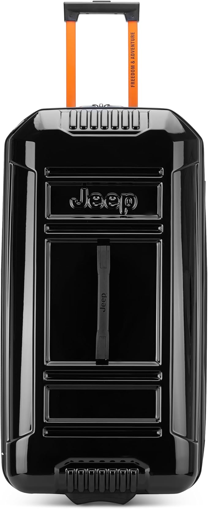 Jeep JH003B Hardside Expandable Luggage with Two Wheels, Black, Checked-Large 30 Inch