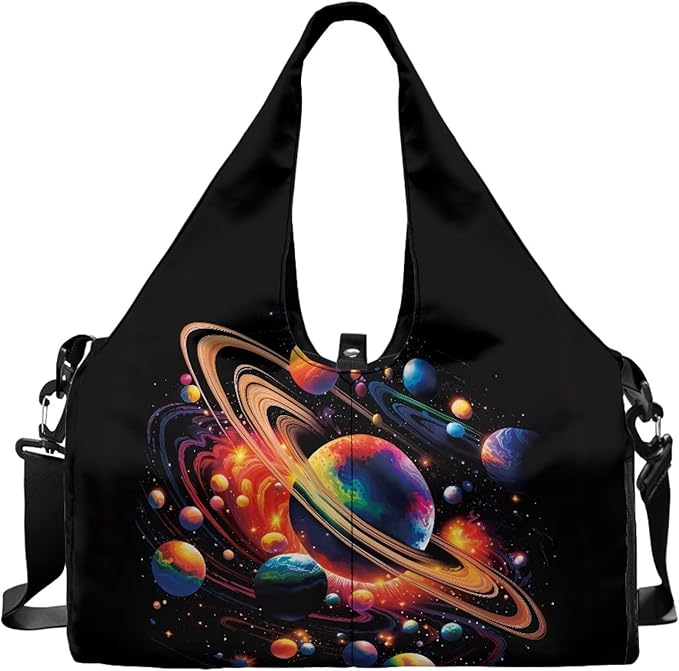 Mens Gym Bags with Yoga Mat Holder Strap, Gym Duffle Bag with Shoes Compartment, Wet Pocket, Gym Backpack Carring Workout Stuff Accessories