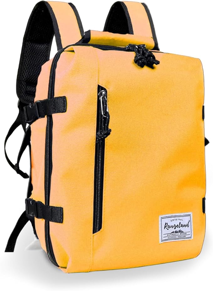 Kids Travel Backpack for Ages 3-6 | Lightweight Suitcase Style Carry-On | 10L Weekender with Tablet Sleeve & Chest Strap | Papaya