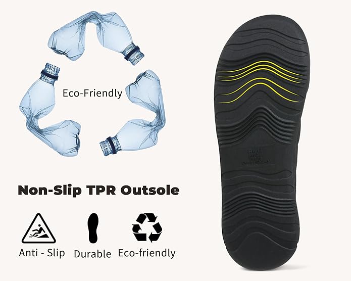 Mens Slip On Slippers Coolmax® Two Tone Comfy Slipper Memory Foam Slippers Indoor Outdoor Men's House Shoes Loafers Camping Slipper Two Styles | Moisture-wicking | Breathable