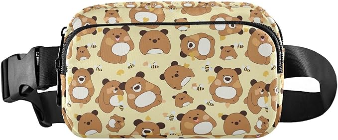 Kawaii Bear Fanny Pack for Women Men Water Resistant Fashion Waist Packs with Adjustable Strap Belt Bag for Travel Workout Jogging Hiking 21219422