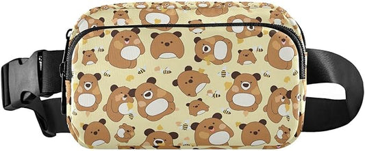 Kawaii Bear Fanny Pack for Women Men Water Resistant Fashion Waist Packs with Adjustable Strap Belt Bag for Travel Workout Jogging Hiking 21219422