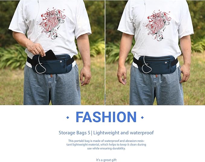 TRAVELSAFE Slim RFID Blocking Money Belt for Travel - Anti-Theft Hidden Passport Holder Waist Wallet with Secure Pouch for Cash, Credit Cards & Phone Safe (B-Grey)