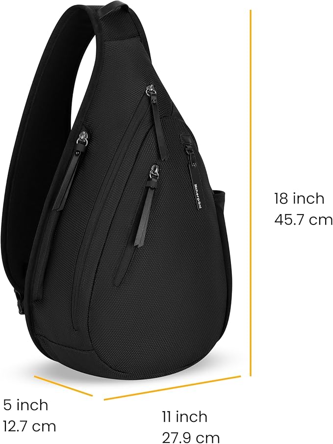 Sherpani Esprit, Anti Theft Sling Bag, Sling Backpack, 10L Travel Bag, Crossbody Backpack, Travel Gift for Women, Fits 10 Inch Tablet (Carbon Signature)