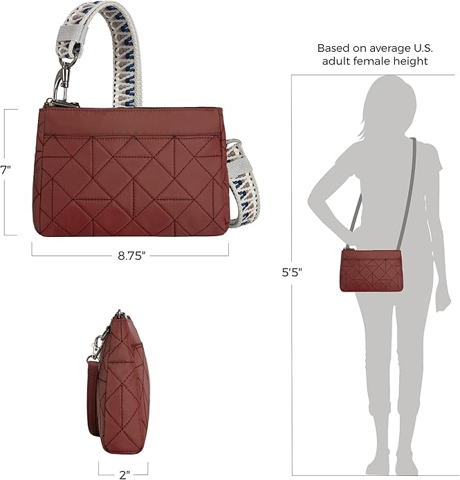 Travelon unisex-adult Anti-Theft Boho Clutch Crossbody