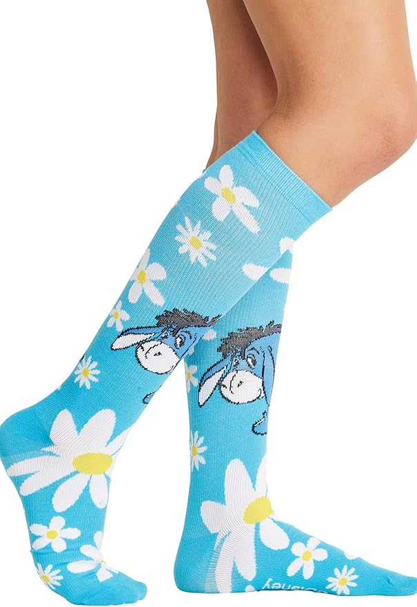 Cherokee Women's 10-15mmHg Compression Socks – Fun Print Knee Highs with Light Support, Soft Feel - PRINTSUPPORT