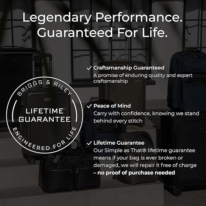 Briggs & Riley International 21" Carry On Spinner - Luggage for Travel, Suitcases with Wheels, Hardside Rolling Bag for Men & Women, Self-Repairing Zipper - Torq Collection, Hunter Green