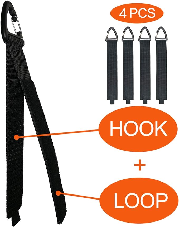 Extension Cord Holder Organizer(4 Pack L), Extension Cord Hanger for Garage Organization and Storage, 16-Inch Heavy Duty Storage Straps, Garage Gadgets for Men