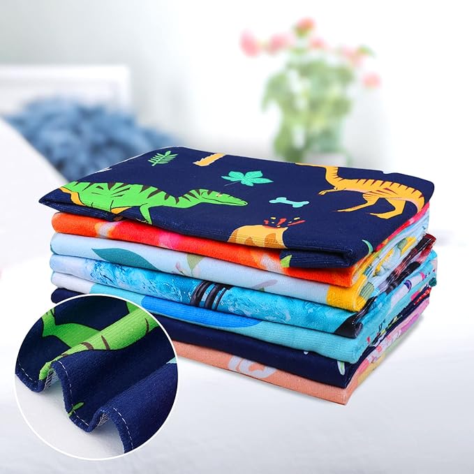 LIVILAN Dinosaur Beach Towel for Kids, Soft Microfiber 30" X 60", Quick Dry, Sand Free, Perfect for Boys Bath, Pool, Travel, Durable Toddler Towel, Ideal Dinosaur Gift