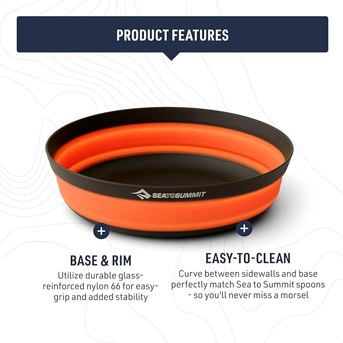 Sea to Summit Frontier Ultralight Collapsible Bowl, Large (30 fl oz), Bone White