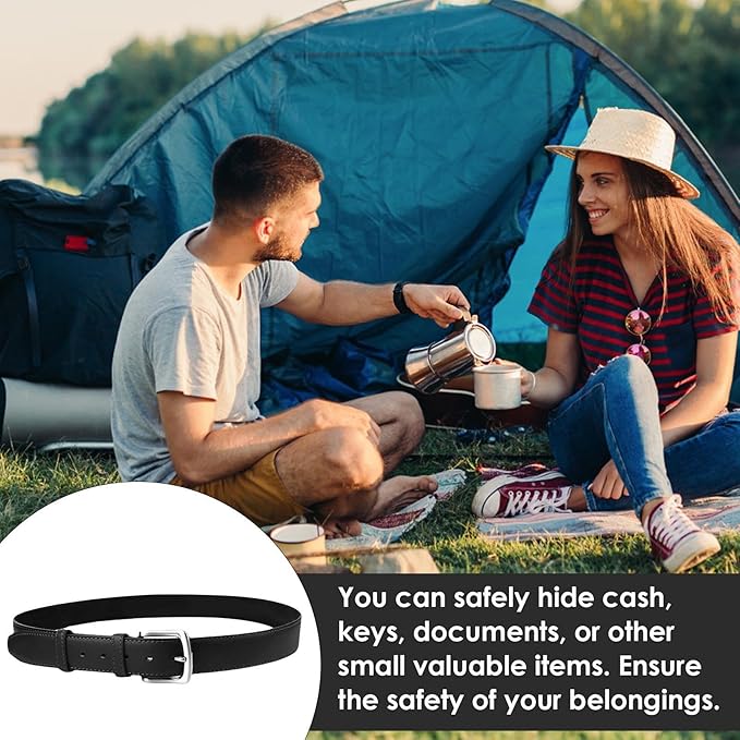 Money Belt Travel Pouch - Hidden Waist Wallet for Secure Cash Storage | Nylon Fabric with Zippered Secret Compartment, Anti Theft Slim Belt Bag for Passport Cards and Outdoor Travel Safety 49.21 in