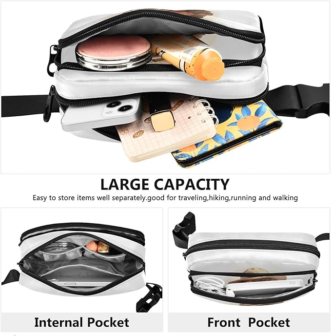 Cute Owl Fanny Pack for Women Men Water Resistant Fashion Waist Packs with Adjustable Strap Belt Bag for Travel Workout Jogging Hiking 21219854