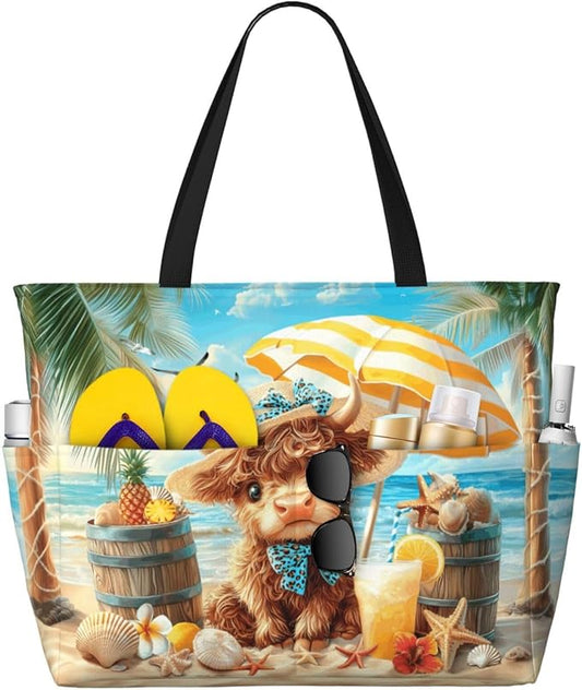 Extra Large Beach Bags For Women, Waterproof Beach Totes Bags For Women, Lightweight Foldable Pool Bag With Zipper