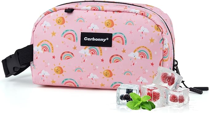 Cerbonny Small Cooler Bag Freezable Lunch for Work School Travel,Leak-Proof Bag,Snack Bags for Kids/Adults,Freezer Bags,Freezable Lunch Bag