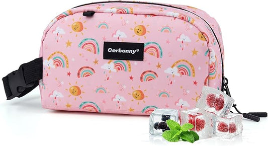 Cerbonny Small Cooler Bag Freezable Lunch for Work School Travel,Leak-Proof Bag,Snack Bags for Kids/Adults,Freezer Bags,Freezable Lunch Bag